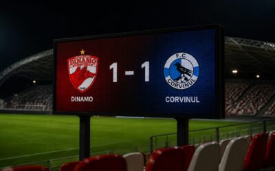 Dinamo rămâne lider în Superligă după egalul obținut în deplasarea cu Corvinul Hunedoara