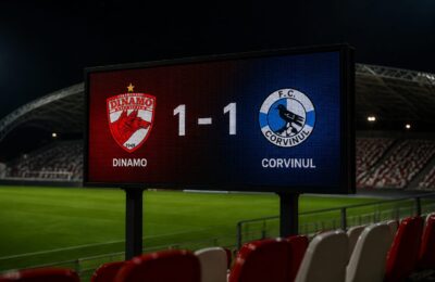 Dinamo rămâne lider în Superligă după egalul obținut în deplasarea cu Corvinul Hunedoara