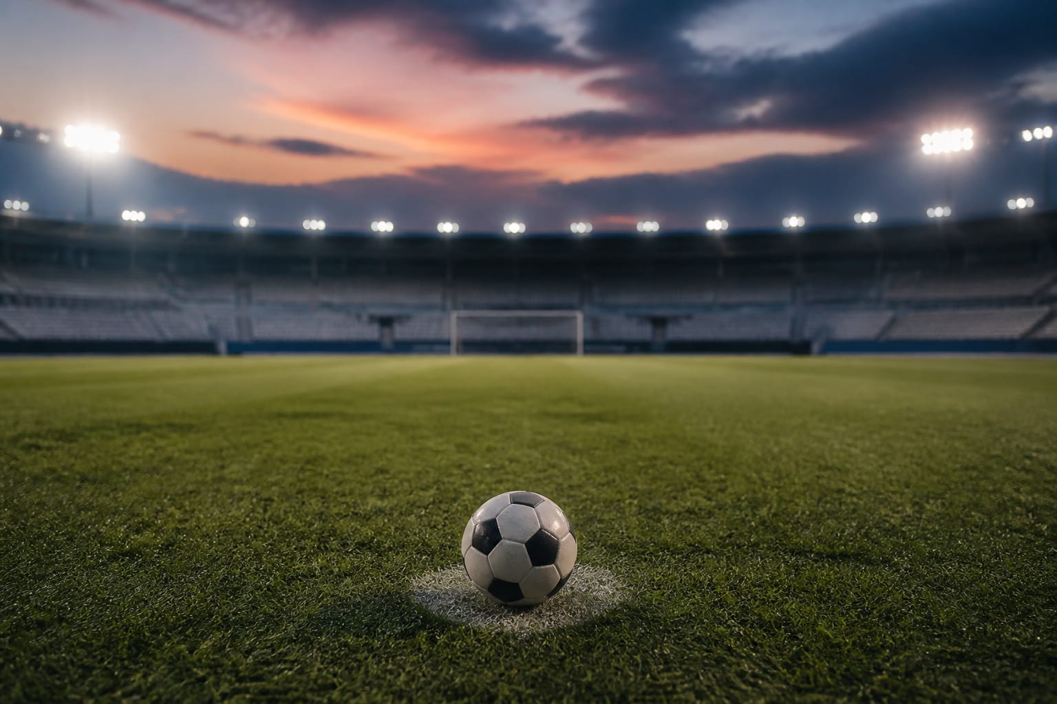 Minge de fotbal pe stadion